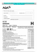 2024 AQA GCSE GERMAN Higher Tier Paper 1 Listening MAY Question Paper and Mark Scheme MERGED