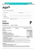 PACKAGE DEAL&colon;&colon;&colon;&colon; AQA GCSE GERMAN Foundation Tier &vert; Question Papers and Mark Scheme MERGED