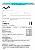 PACKAGE DEAL&colon;&colon;&colon;&colon;AQA GCSE GERMAN Higher Tier&vert; Question Papers and Mark Scheme MERGED
