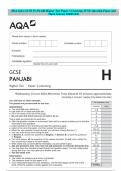 2024 AQA GCSE PANJABI Higher Tier Paper 1 Listening JUNE Question Paper and Mark Scheme MERGED