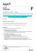 2024 AQA GCSE PANJABI Foundation Tier Paper 2 Speaking JUNE Question Paper and Mark Scheme MERGED