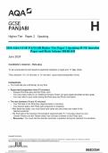 2024 AQA GCSE PANJABI Higher Tier Paper 2 Speaking JUNE Question Paper and Mark Scheme MERGED