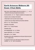 Earth Sciences Midterm &vert;66 Exam 1 Questions And Answers &vert;Test Skills