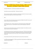 Florida TLSAE Exam Study Guide &vert; 100&percnt;CorrectAnswers &vert; Verified &vert; Latest 2024Version