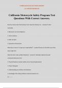 California Motorcycle Safety Program Test Questions With Correct Answers&period;