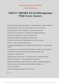 CIBTAC THEORY EXAM 2024 Questions With Correct Answers