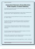 Package Deal For Connecticut Life And Health Insurance Exams Questions With 100&percnt; Correct Answers