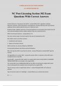 NC Post-Licensing Section 302 Exam Questions With Correct Answers