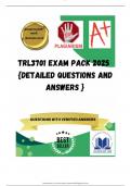 TRL3701 EXAM PACK 2025  &lbrace;DETAILED QUESTIONS AND ANSWERS &rcub;