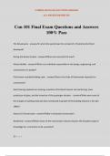 Con 101 Final Exam Questions and Answers 100&percnt; Pass