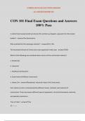 CON 101 Final Exam Questions and Answers 100&percnt; Pass