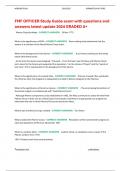 FMF OFFICER Study Guide exam with questions and answers latest update 2024 GRADED A&plus;