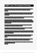 CAMRT exam- Neurological Pathology questions and answers
