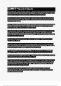 CAMRT Practice Exam questions and answers
