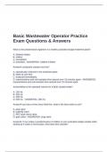 Basic Wastewater Operator Practice Exam Questions & Answers