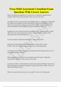 Texas Mold Assessment Consultant Exam  Questions With Correct Answers