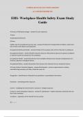 EHS- Workplace Health Safety Exam Study Guide
