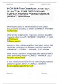 IHOP SOP Test QuestionsLATEST2024-2025 ACTUAL EXAM QUESTIONSANDCORRECT ANSWERS &lpar;VERIFIEDANSWERS&rpar;&vert;ALREADY GRADED A&plus;