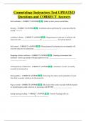 Cosmetology Instructors Test UPDATED  Questions and CORRECT Answers