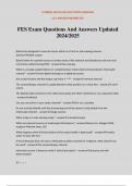 FES Exam Questions And Answers Updated 2024&sol;2025