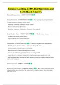 Surgical Assisting UPDATED Questions and  CORRECT Answers