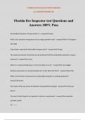 Florida fire Inspector test Questions and Answers 100&percnt; Pass