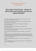 Heavy Duty Truck Systems - Chapter 30 ABS & EBS&period; Exam Questions And Answers Updated 2024&sol;2025