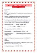 BIOC 301 MIDTERM EXAM QUESTIONS AND CORRECT ANSWERS
