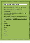 UND Geology 101&vert;79  Exam 1 Review Questions With 100&percnt; Correct Answers