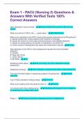 PACU EXAM PACKAGE DEAL WITH 100&percnt; CORRECT SOLUTIONS