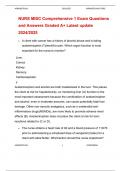 NURS MISC Comprehensive 1 ExamQuestionsand Answers Graded A&plus; Latest update2024&sol;2025