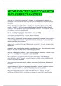 MCOM 1300 TEST QUESTIONS WITH 100&percnt; CORRECT ANSWERS 