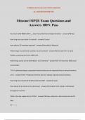 Missouri MPJE Exam Questions and Answers 100&percnt; Pass