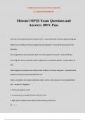 Missouri MPJE Exam Questions and Answers 100&percnt; Pass