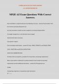 MPJE AZ Exam Questions With Correct Answers&period;