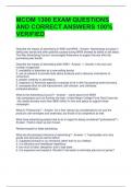 MCOM 1300 EXAM QUESTIONS AND CORRECT ANSWERS 100&percnt; VERIFIED 