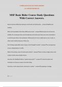 MSF Basic Rider Course Study Questions With Correct Answers&period;