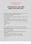All Multistate Bar Exam &lpar;MBE&rpar; Subjects Exam Study Guide