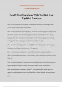 NAFI Test Questions With Verified And Updated Answers&period;