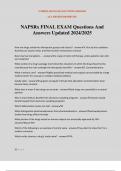 NAPSRx FINAL EXAM Questions And Answers Updated 2024&sol;2025