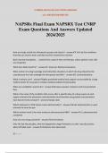 NAPSRx Final Exam NAPSRX Test CNRP Exam Questions And Answers Updated 2024&sol;2025