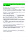 A-V Technology & Film Exam Questions and Answers 2024-2025
