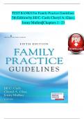 TEST BANKS For Family Practice Guidelines 5th Edition by Jill C&period; Cash&semi; Cheryl A&period; Glass&semi; &lrm;Jenny Mullen&vert;&vert;Chapters 1 - 23