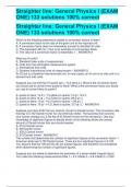 Straighter line&colon; General Physics I &lpar;EXAM ONE&rpar; 133 solutions 100&percnt; correct 