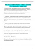 POLICE ACADEMY TEST 2 &ndash; LEGAL QUIZZES WITH COMPLETE SOLUTIONS