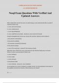 Nosql Exam Questions With Verified And Updated Answers