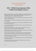 DM &ndash; NOSQL Exam Questions With Verified And Updated Answers