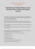 Introduction to NoSQL Databases&period; Exam Questions With Verified And Updated Answers
