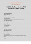 NoSQL Endka Exam Questions With Verified And Updated Answers