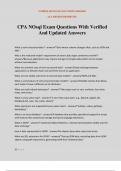 CPA NOsql Exam Questions With Verified And Updated Answers
